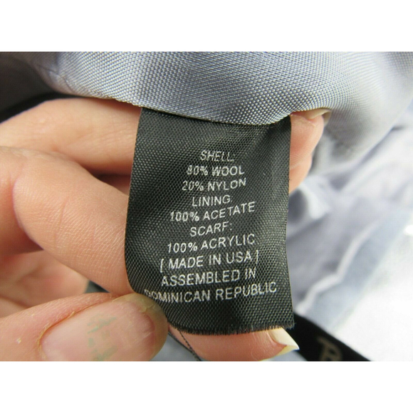 London Fog Women's trench coat Gray size 14 wool blend - Picture 8 of 12